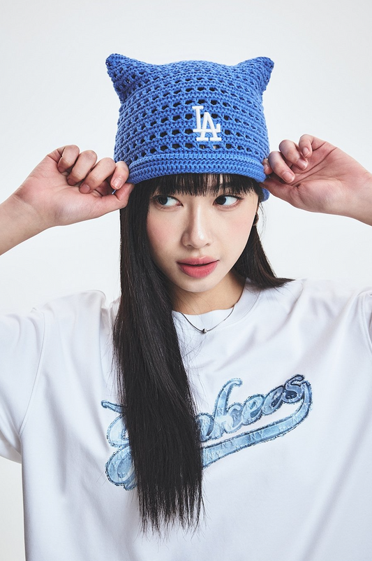 MLB Korea - Crochet Meow Beanie LA Dodgers