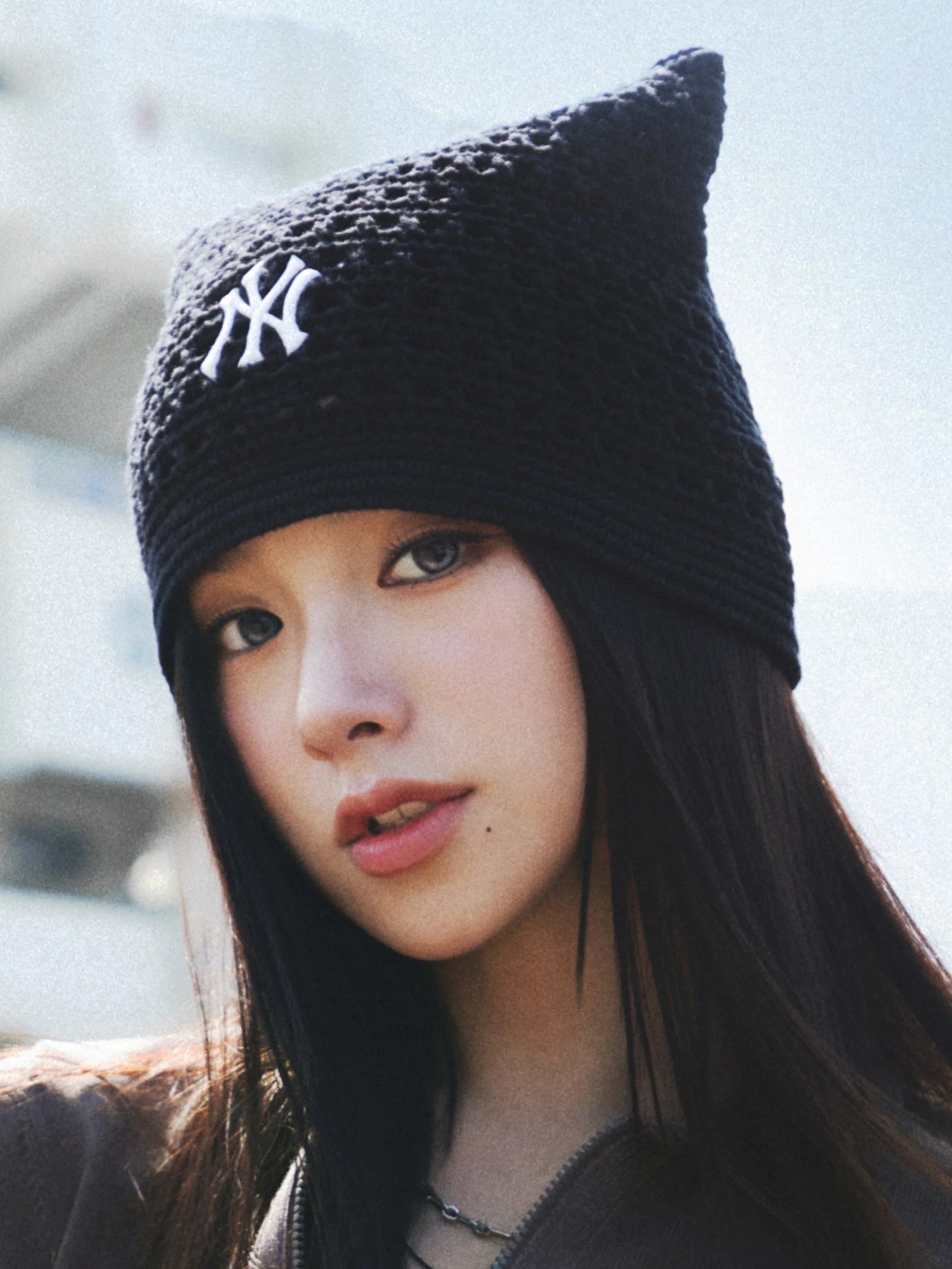MLB Korea - Crochet Meow Beanie NY Yankees