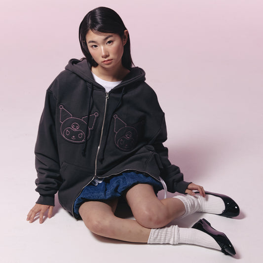 Ronron - Kuromi Zip Hoodie